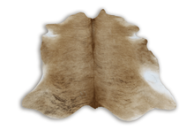 Load image into Gallery viewer, Brown Beige White (6.9 X 6.2 ft.) Exact As Photo BRAZILIAN Cowhide Rug | 100% Natural Cowhide Area Rug | Real Leather Cow Skin Rug | BZ231
