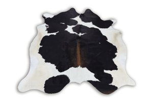 Tricolor Panda Pattern (6.5 X 5.10 ft.) Exact As Photo BRAZILIAN Cowhide Rug | 100% Natural Cowhide Area Rug | Real Leather Cow Skin Rug | BZ240