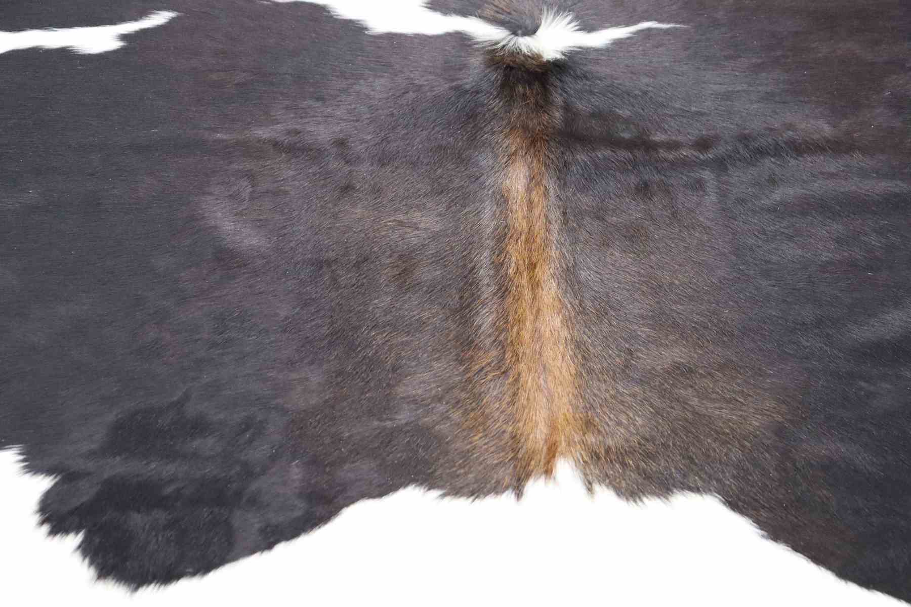 Tricolor Panda Pattern (6.5 X 5.10 ft.) Exact As Photo BRAZILIAN Cowhide Rug | 100% Natural Cowhide Area Rug | Real Leather Cow Skin Rug | BZ240