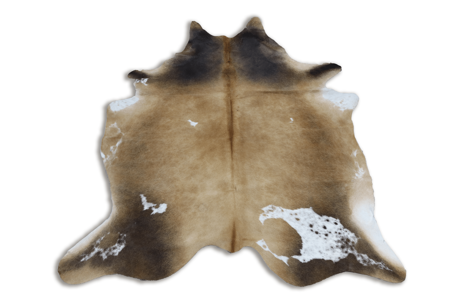 Tricolor (7.3 X 5.11 ft.) Exact As Photo BRAZILIAN Cowhide Rug | 100% Natural Cowhide Area Rug | Real Leather Cow Skin Rug | BZ247