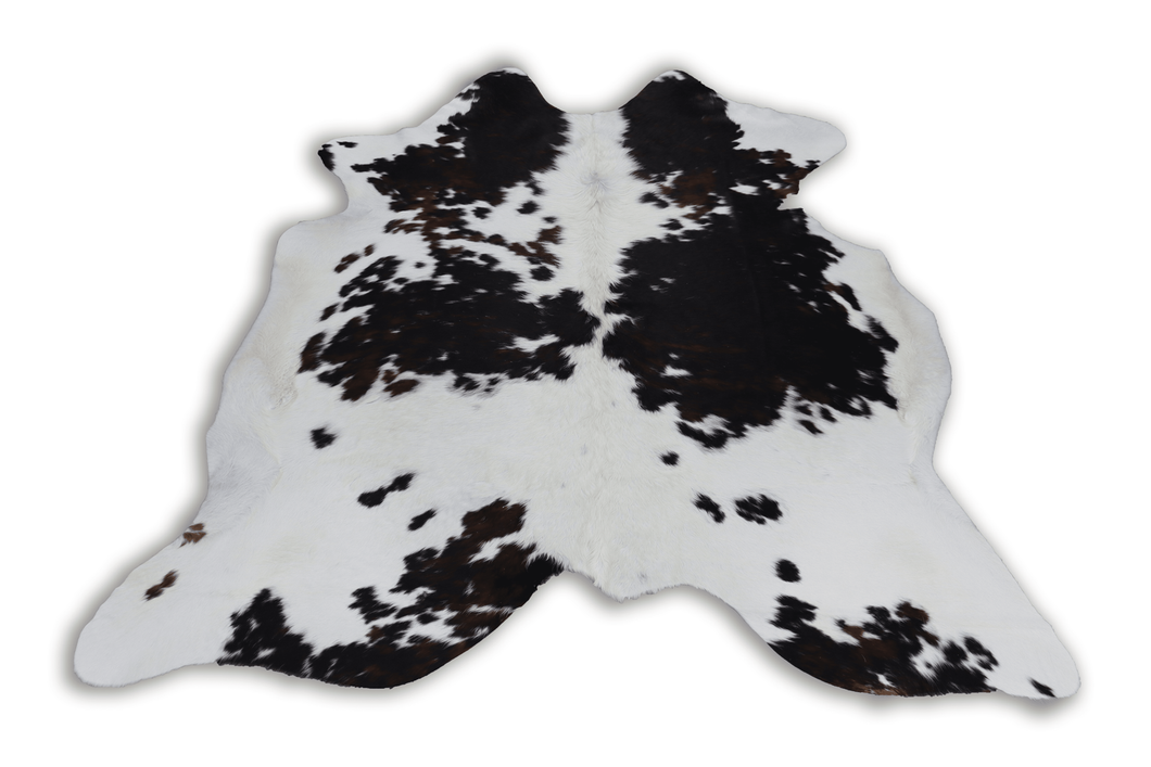 Tricolor (6.3 X 6.1 ft.) Exact As Photo BRAZILIAN Cowhide Rug | 100% Natural Cowhide Area Rug | Real Leather Cow Skin Rug | BZ253