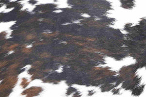 Tricolor (6.3 X 6.1 ft.) Exact As Photo BRAZILIAN Cowhide Rug | 100% Natural Cowhide Area Rug | Real Leather Cow Skin Rug | BZ253