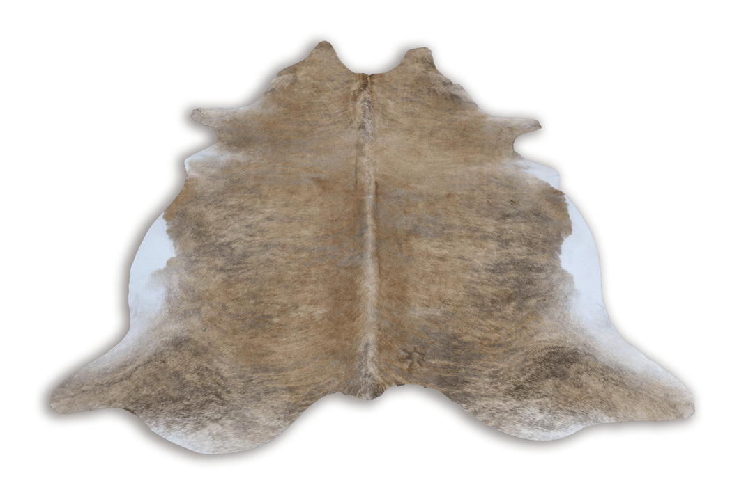 Light Brown White Brindle (6.8 X 6.5 ft.) Exact As Photo BRAZILIAN Cowhide Rug | 100% Natural Cowhide Area Rug | Real Leather Cow Skin Rug | BZ255