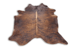 Brown Brindle (6.7 X 5.7 ft.) Exact As Photo BRAZILIAN Cowhide Rug | 100% Natural Cowhide Area Rug | Real Leather Cow Skin Rug | BZ256