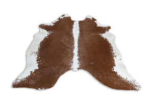 Brown White (6.1 X 6.7 ft.) Exact As Photo BRAZILIAN Cowhide Rug | 100% Natural Cowhide Area Rug | Real Leather Cow Skin Rug | BZ261