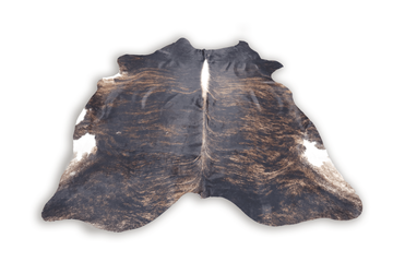 Tricolor Brindle (6.8 X 6.9 ft.) Exact As Photo BRAZILIAN Cowhide Rug | 100% Natural Cowhide Area Rug | Real Leather Cow Skin Rug | BZ271