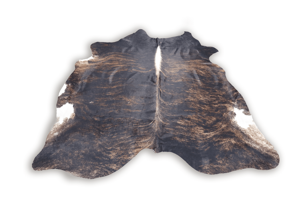 Tricolor Brindle (6.8 X 6.9 ft.) Exact As Photo BRAZILIAN Cowhide Rug | 100% Natural Cowhide Area Rug | Real Leather Cow Skin Rug | BZ271