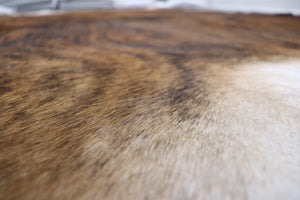 Tricolor Brindle (6.9 X 5.10 ft.) Exact As Photo BRAZILIAN Cowhide Rug | 100% Natural Cowhide Area Rug | Real Leather Cow Skin Rug | BZ272