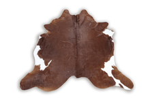 Load image into Gallery viewer, Brown White (7.4 X 6 ft.) Exact As Photo BRAZILIAN Cowhide Rug | 100% Natural Cowhide Area Rug | Real Leather Cow Skin Rug | BZ276

