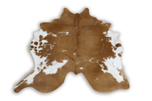 Load image into Gallery viewer, Brown White (7.1 X 5.11 ft.) Exact As Photo BRAZILIAN Cowhide Rug | 100% Natural Cowhide Area Rug | Real Leather Cow Skin Rug | BZ278
