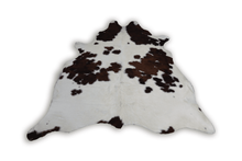 Load image into Gallery viewer, Brown White (7 X 6.8 ft.) Exact As Photo BRAZILIAN Cowhide Rug | 100% Natural Cowhide Area Rug | Real Leather Cow Skin Rug | BZ281
