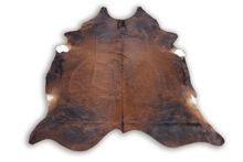 Load image into Gallery viewer, Tricolor (7.2 X 5.11 ft.) Exact As Photo BRAZILIAN Cowhide Rug | 100% Natural Cowhide Area Rug | Real Leather Cow Skin Rug | BZ295
