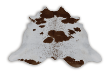Load image into Gallery viewer, Brown White (6.7 X 6.5 ft.) Exact As Photo BRAZILIAN Cowhide Rug | 100% Natural Cowhide Area Rug | Real Leather Cow Skin Rug | BZ304
