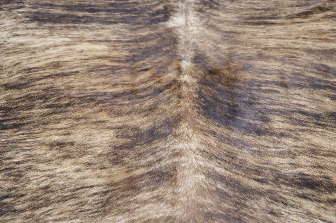 Tricolor Brindle (6.3 X 5.9 ft.) Exact As Photo BRAZILIAN Cowhide Rug | 100% Natural Cowhide Area Rug | Real Leather Cow Skin Rug | BZ308