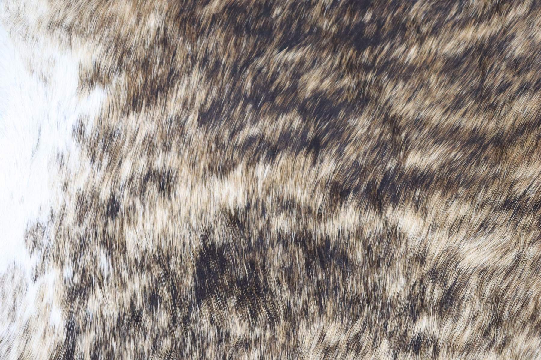 Tricolor Brindle (6.3 X 5.9 ft.) Exact As Photo BRAZILIAN Cowhide Rug | 100% Natural Cowhide Area Rug | Real Leather Cow Skin Rug | BZ308