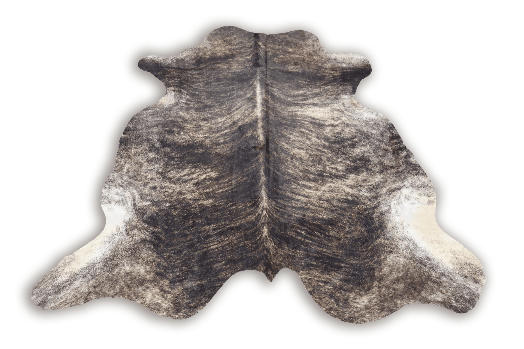 Tricolor Brindle (6.7 X 6.6 ft.) Exact As Photo BRAZILIAN Cowhide Rug | 100% Natural Cowhide Area Rug | Real Leather Cow Skin Rug | BZ309