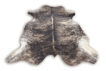 Load image into Gallery viewer, Tricolor Brindle (6.7 X 6.6 ft.) Exact As Photo BRAZILIAN Cowhide Rug | 100% Natural Cowhide Area Rug | Real Leather Cow Skin Rug | BZ309
