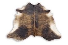 Load image into Gallery viewer, Tricolor Brown (6.10 X 6 ft.) Exact As Photo BRAZILIAN Cowhide Rug | 100% Natural Cowhide Area Rug | Real Leather Cow Skin Rug | BZ322
