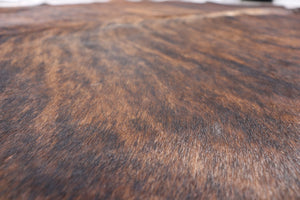 Brown Brindle (8.4 X 7.5 ft.) Exact As Photo BRAZILIAN Cowhide Rug | 100% Natural Cowhide Area Rug | Real Leather Cow Skin Rug | BZ326
