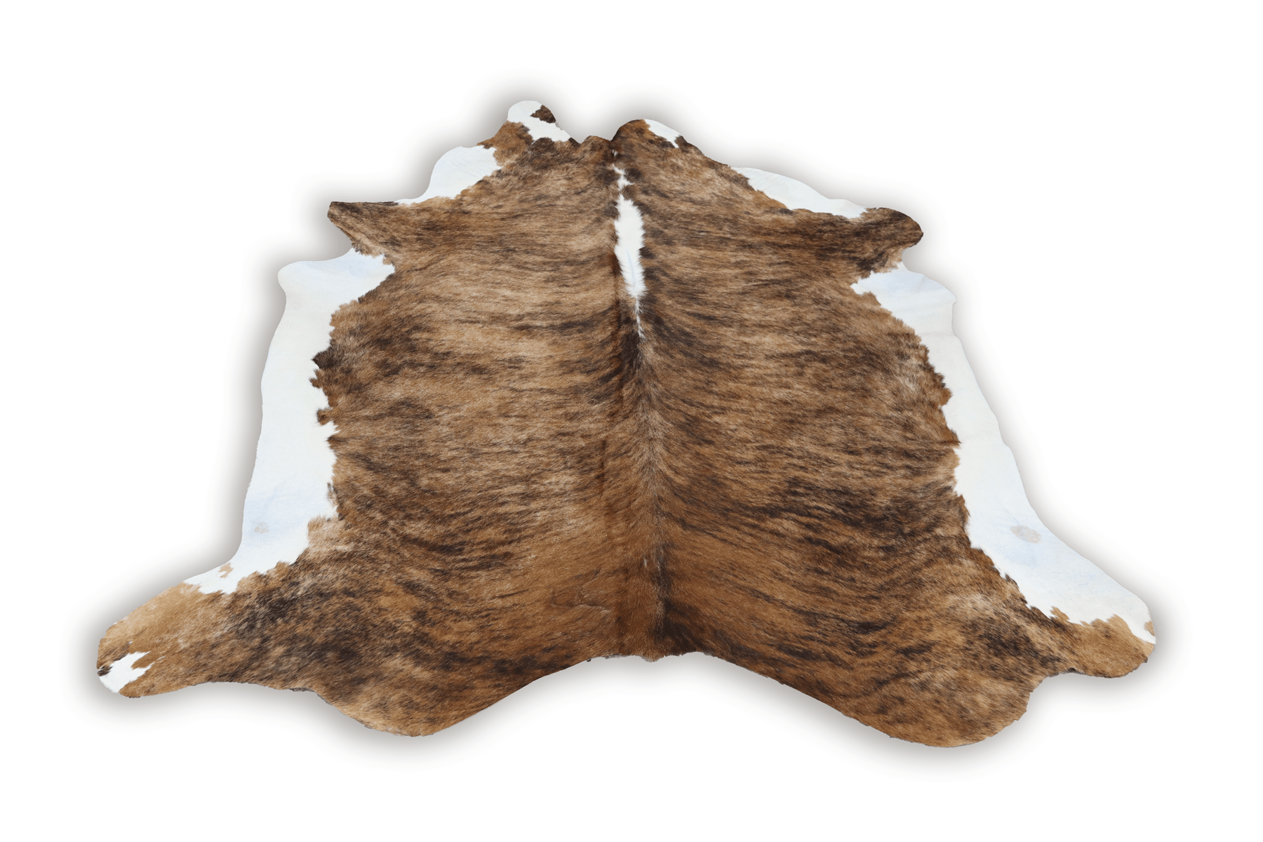 Tricolor Brindle (7.11 X 7.7 ft.) Exact As Photo BRAZILIAN Cowhide Rug | 100% Natural Cowhide Area Rug | Real Leather Cow Skin Rug | BZ330