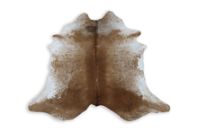 Load image into Gallery viewer, Brown White (6.4 X 6.1 ft.) Exact As Photo BRAZILIAN Cowhide Rug | 100% Natural Cowhide Area Rug | Real Leather Cow Skin Rug | BZ337
