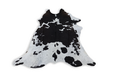 Load image into Gallery viewer, Black White (6.5 X 6.2 ft.) Exact As Photo BRAZILIAN Cowhide Rug | 100% Natural Cowhide Area Rug | Real Leather Cow Skin Rug | BZ339
