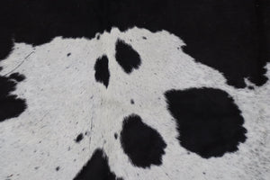 Black White (6.5 X 6.2 ft.) Exact As Photo BRAZILIAN Cowhide Rug | 100% Natural Cowhide Area Rug | Real Leather Cow Skin Rug | BZ339