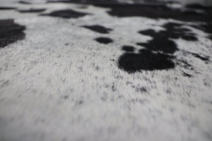 Black White (6.5 X 6.2 ft.) Exact As Photo BRAZILIAN Cowhide Rug | 100% Natural Cowhide Area Rug | Real Leather Cow Skin Rug | BZ339