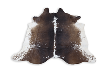 Load image into Gallery viewer, Brown White (6.2 X 6.9 ft.) Exact As Photo BRAZILIAN Cowhide Rug | 100% Natural Cowhide Area Rug | Real Leather Cow Skin Rug | BZ340
