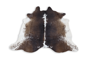Brown White (6.2 X 6.9 ft.) Exact As Photo BRAZILIAN Cowhide Rug | 100% Natural Cowhide Area Rug | Real Leather Cow Skin Rug | BZ340