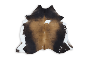 Tricolor (6.3 X 5.3 ft.) Exact As Photo BRAZILIAN Cowhide Rug | 100% Natural Cowhide Area Rug | Real Leather Cow Skin Rug | BZ347