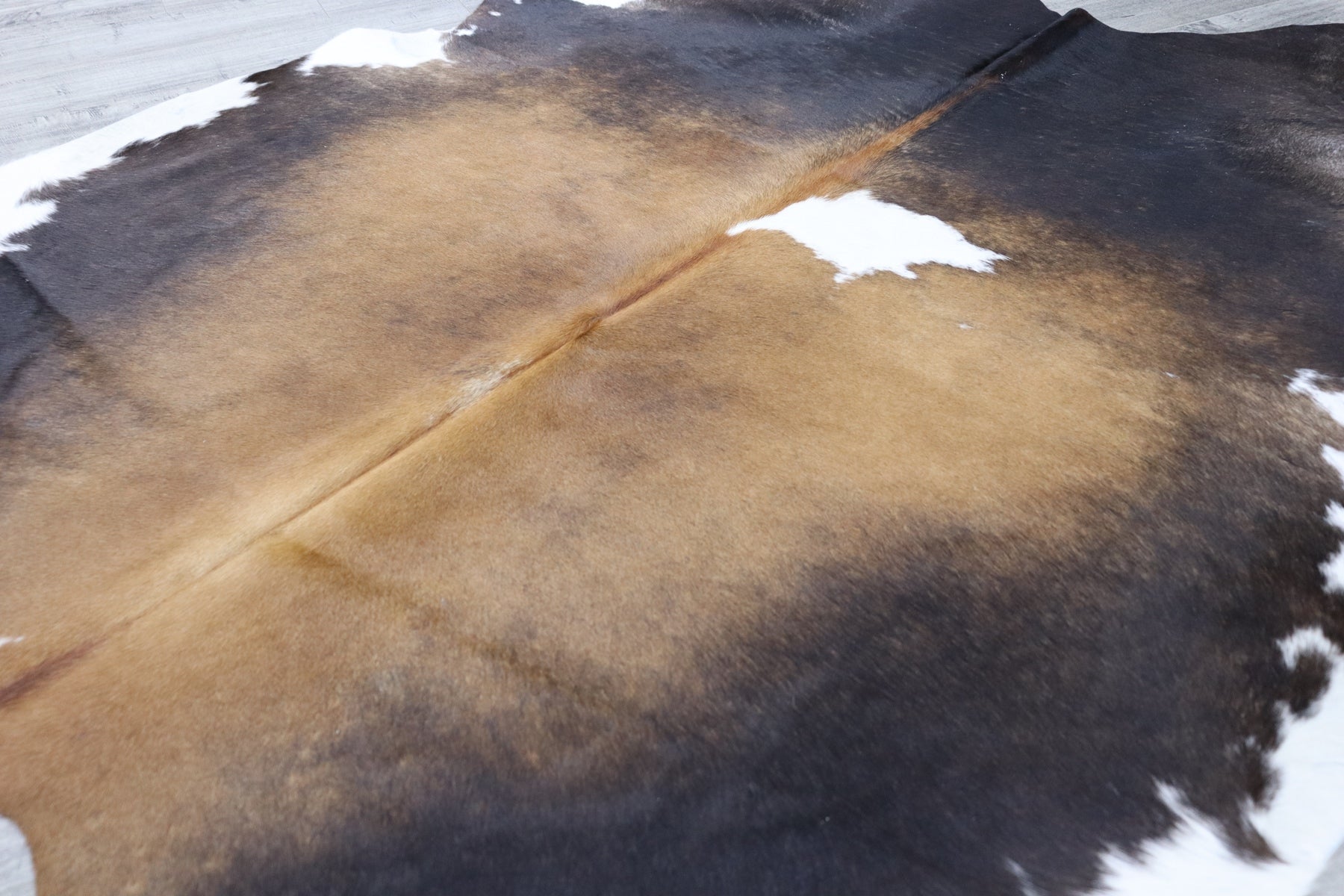Tricolor (6.3 X 5.3 ft.) Exact As Photo BRAZILIAN Cowhide Rug | 100% Natural Cowhide Area Rug | Real Leather Cow Skin Rug | BZ347