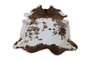 Brown White (6.9 X 6 ft.) Exact As Photo BRAZILIAN Cowhide Rug | 100% Natural Cowhide Area Rug | Real Leather Cow Skin Rug | BZ360