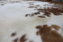 Load image into Gallery viewer, Brown White (6.9 X 6 ft.) Exact As Photo BRAZILIAN Cowhide Rug | 100% Natural Cowhide Area Rug | Real Leather Cow Skin Rug | BZ360
