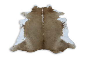 Brown White (6.7 X 6.2 ft.) Exact As Photo BRAZILIAN Cowhide Rug | 100% Natural Cowhide Area Rug | Real Leather Cow Skin Rug | BZ361