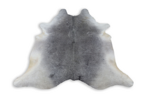 Grey (6.9 X 6.7 ft.) Exact As Photo BRAZILIAN Cowhide Rug | 100% Natural Cowhide Area Rug | Real Leather Cow Skin Rug | BZ372