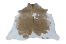 Load image into Gallery viewer, Brown White (6.4 X 6.5 ft.) Exact As Photo BRAZILIAN Cowhide Rug | 100% Natural Cowhide Area Rug | Real Leather Cow Skin Rug | BZ374
