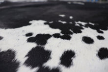Load image into Gallery viewer, Black White (6.11 X 6.4 ft.) Exact As Photo BRAZILIAN Cowhide Rug | 100% Natural Cowhide Area Rug | Real Leather Cow Skin Rug | BZ375
