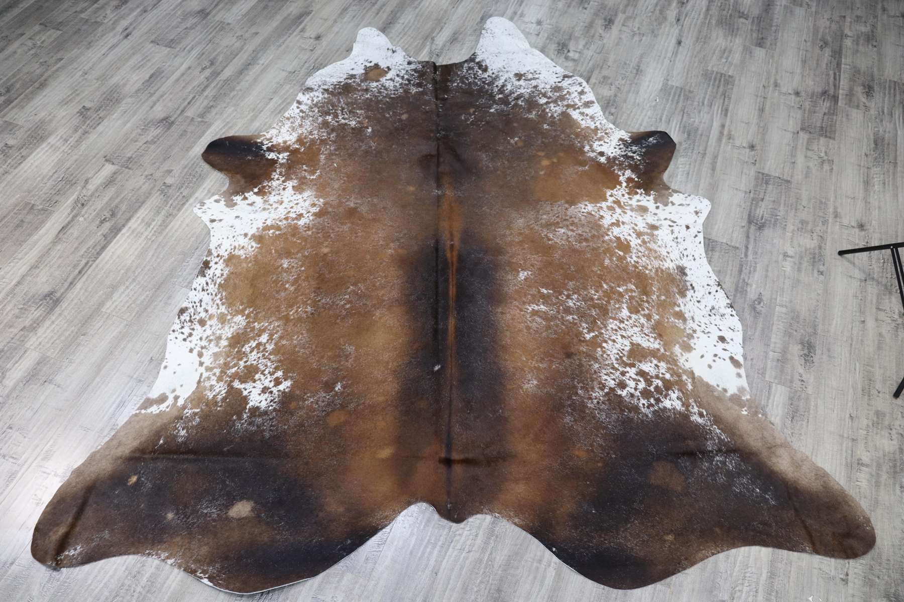 Tricolor (8 X 7.3 ft.) Exact As Photo BRAZILIAN Cowhide Rug | 100% Natural Cowhide Area Rug | Real Leather Cow Skin Rug | BZ382