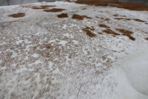 Brown White (7.7 X 6.9 ft.) Exact As Photo BRAZILIAN Cowhide Rug | 100% Natural Cowhide Area Rug | Real Leather Cow Skin Rug | BZ391