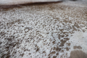 Brown White (7.7 X 6.2 ft.) Exact As Photo BRAZILIAN Cowhide Rug | 100% Natural Cowhide Area Rug | Real Leather Cow Skin Rug | BZ392