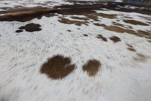 Load image into Gallery viewer, Tricolor (8.2 X 7 ft.) Exact As Photo BRAZILIAN Cowhide Rug | 100% Natural Cowhide Area Rug | Real Leather Cow Skin Rug | BZ393
