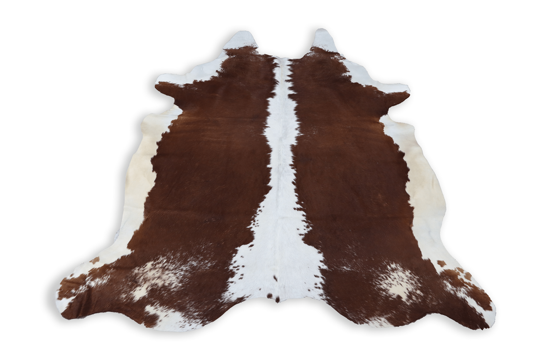 Brown White (8 X 7 ft.) Exact As Photo BRAZILIAN Cowhide Rug | 100% Natural Cowhide Area Rug | Real Leather Cow Skin Rug | BZ395