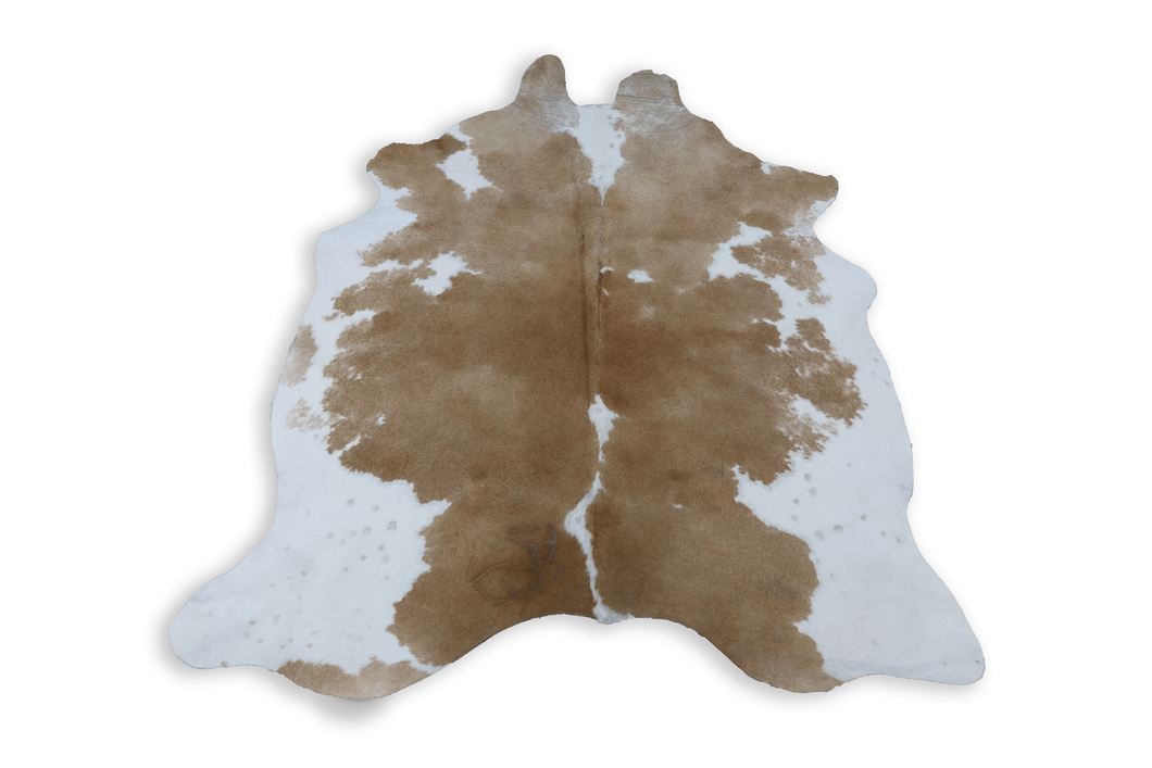 Light Brown (6.3 X 5.5 ft.) Exact As Photo BRAZILIAN Cowhide Rug | 100% Natural Cowhide Area Rug | Real Leather Cow Skin Rug | BZ397