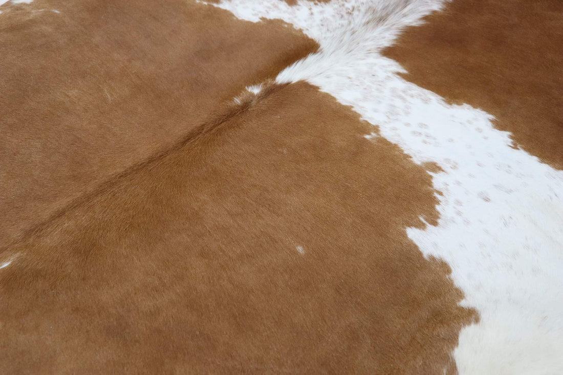 Brown White (6.5 X 6.4 ft.) Exact As Photo BRAZILIAN Cowhide Rug | 100% Natural Cowhide Area Rug | Real Leather Cow Skin Rug | BZ398