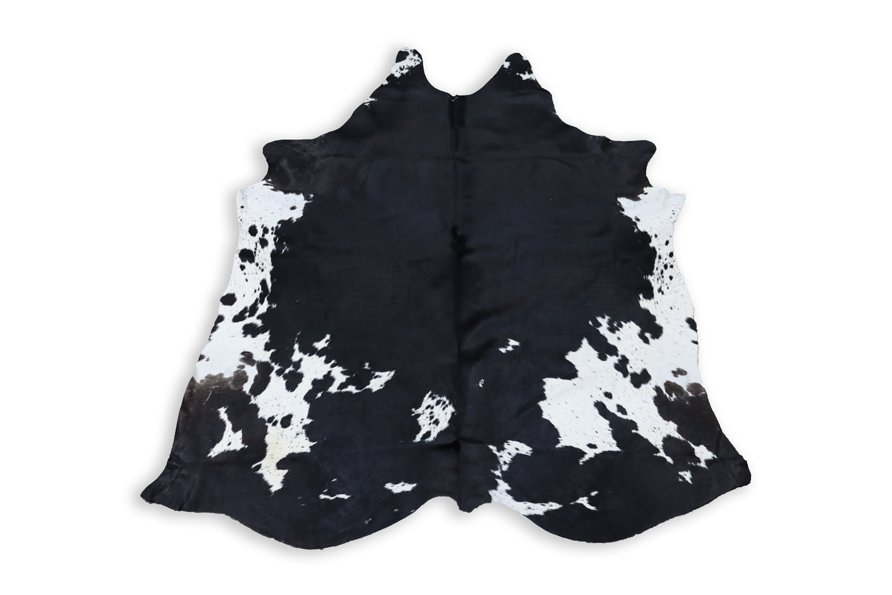 Black White (7.1 X 5.9 ft.) Exact As Photo BRAZILIAN Cowhide Rug | 100% Natural Cowhide Area Rug | Real Leather Cow Skin Rug | BZ401