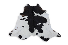 Load image into Gallery viewer, Black White (7.1 X 6.10 ft.) Exact As Photo BRAZILIAN Cowhide Rug | 100% Natural Cowhide Area Rug | Real Leather Cow Skin Rug | BZ404
