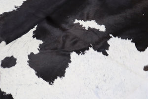 Black White (7.1 X 6.10 ft.) Exact As Photo BRAZILIAN Cowhide Rug | 100% Natural Cowhide Area Rug | Real Leather Cow Skin Rug | BZ404