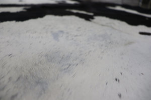 Black White (7.1 X 6.10 ft.) Exact As Photo BRAZILIAN Cowhide Rug | 100% Natural Cowhide Area Rug | Real Leather Cow Skin Rug | BZ404