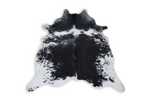 Black White (6.9 X 5.5 ft.) Exact As Photo BRAZILIAN Cowhide Rug | 100% Natural Cowhide Area Rug | Real Leather Cow Skin Rug | BZ405